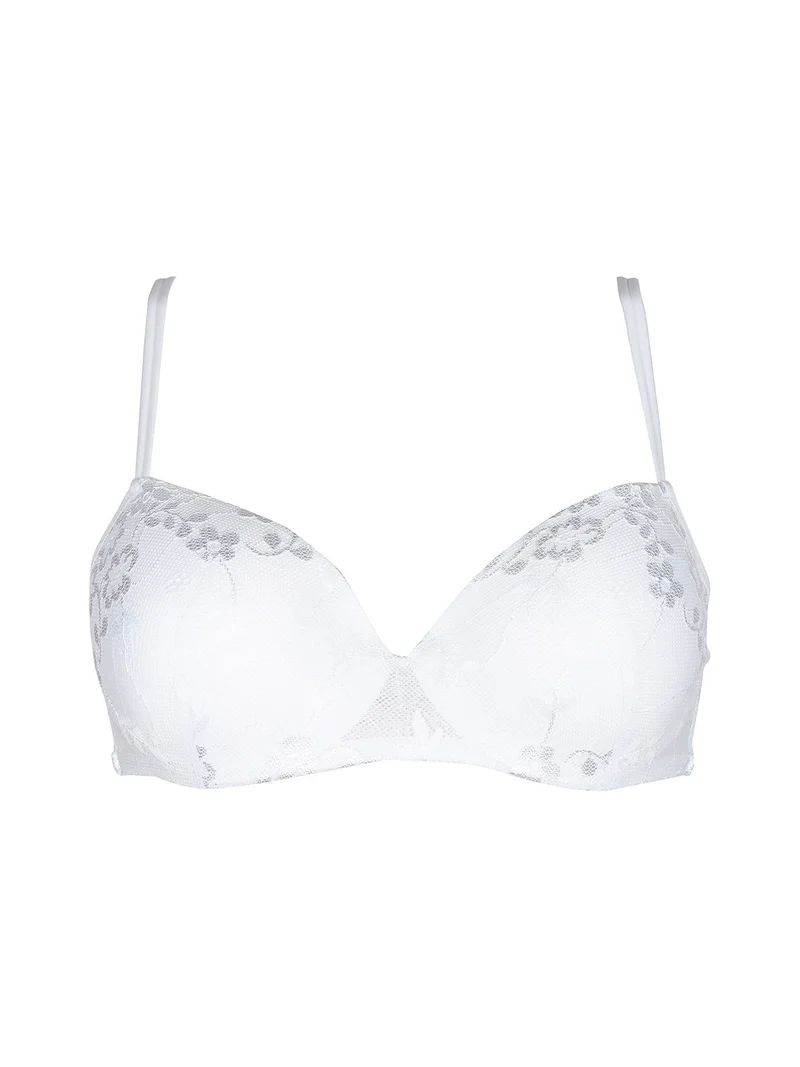 reggiseno imbottito con ferretto QUARZO coppa B - bianco