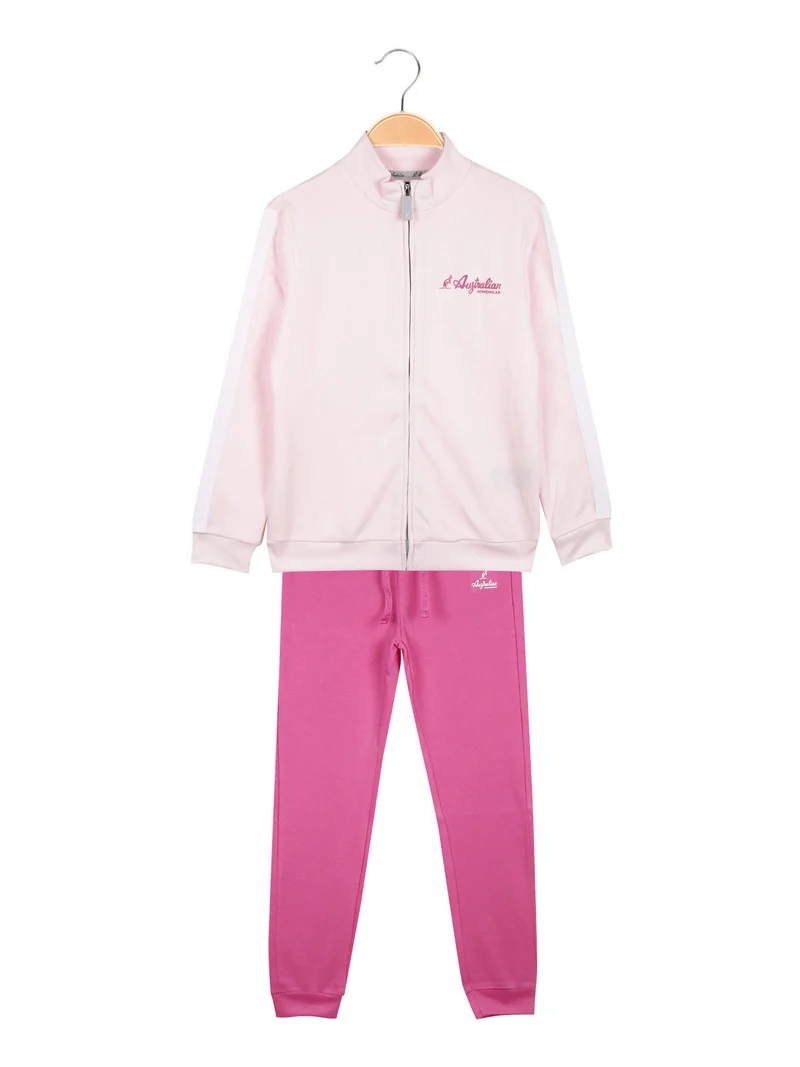 Completo tuta sportiva da bambina 2 pezzi - rosa