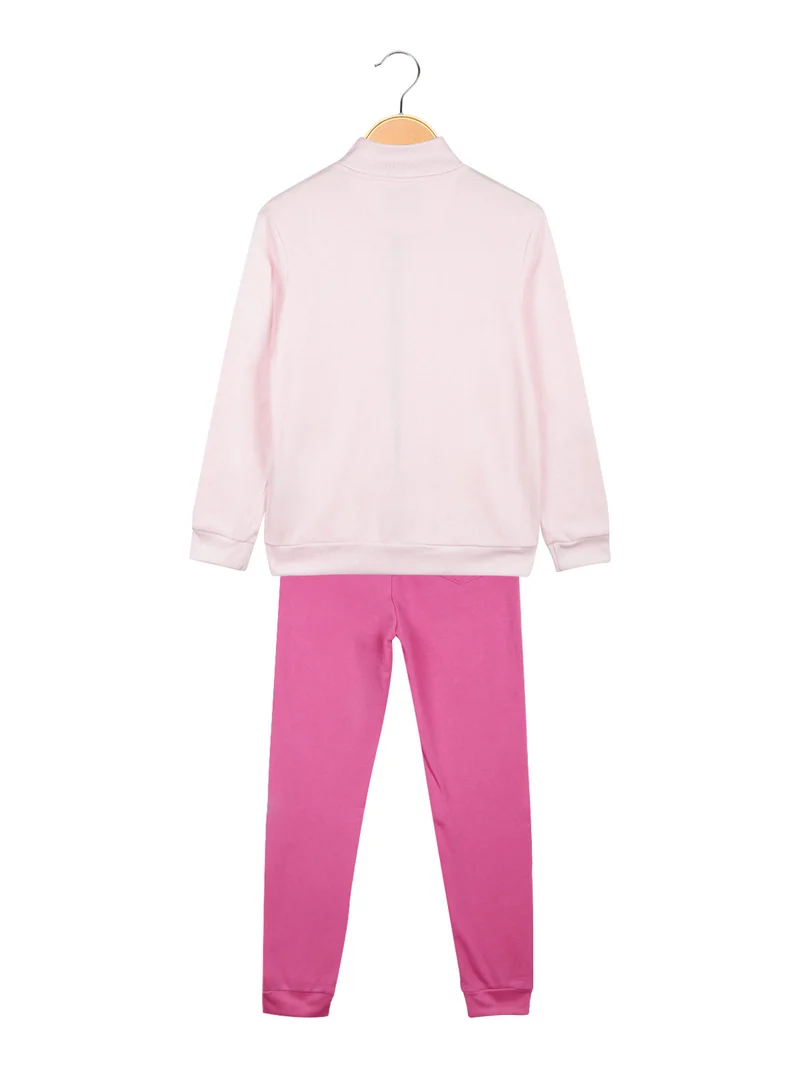 Completo tuta sportiva da bambina 2 pezzi - rosa