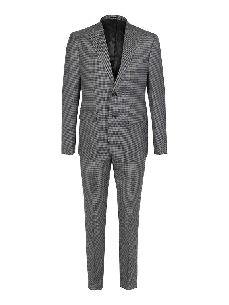 Completo elegante da uomo principe di galles - grigio scuro