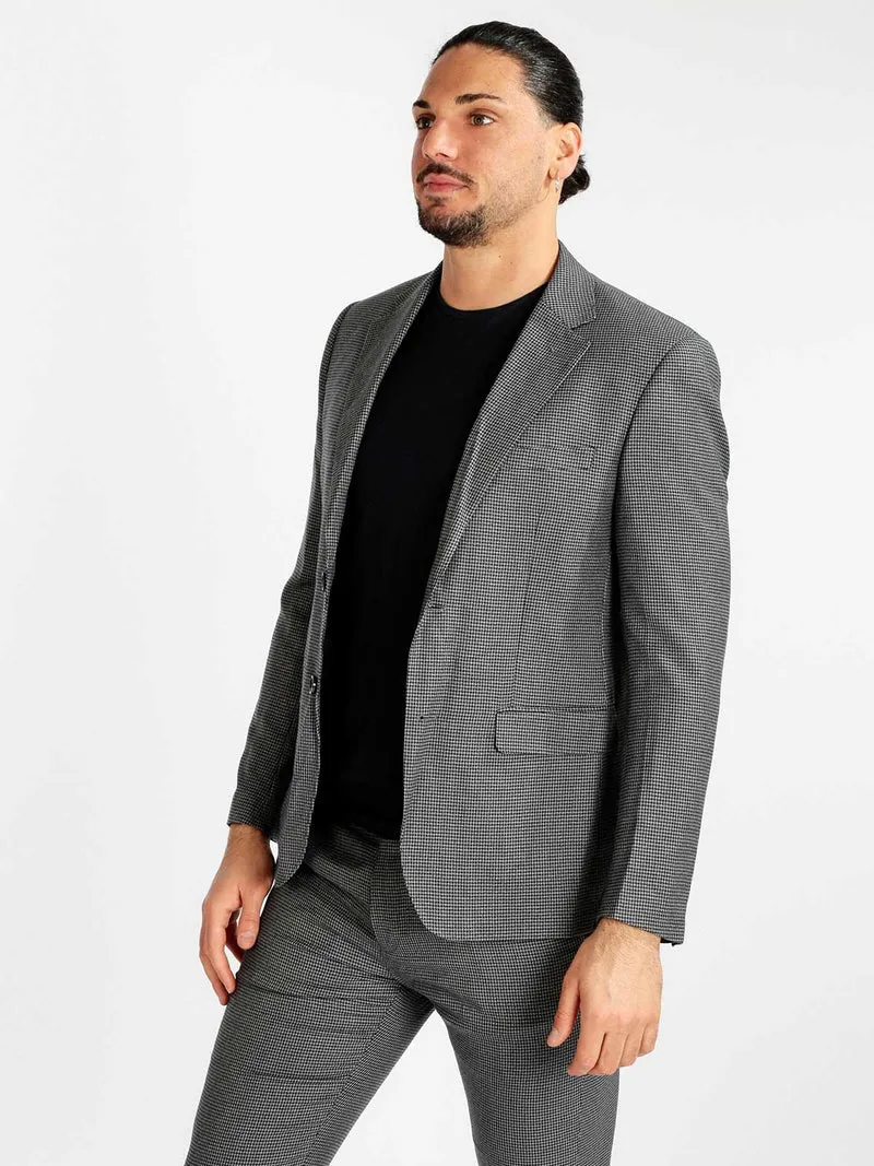 Completo elegante da uomo principe di galles - grigio scuro