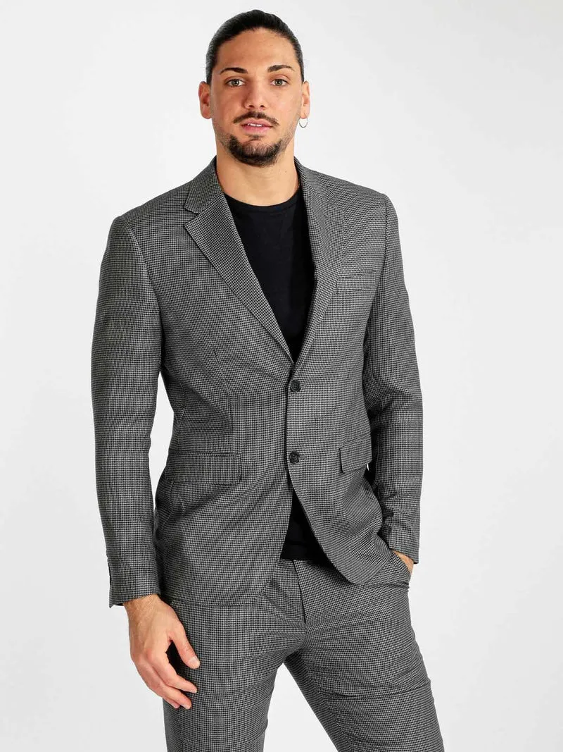 Completo elegante da uomo principe di galles - grigio scuro