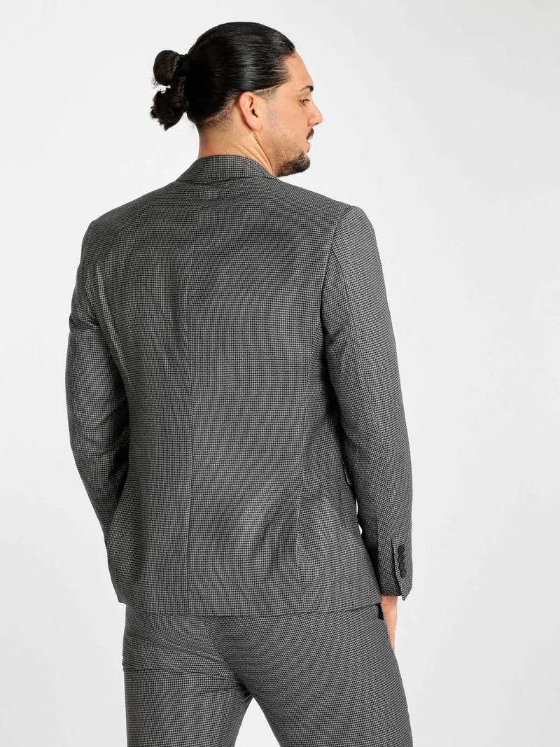 Completo elegante da uomo principe di galles - grigio scuro