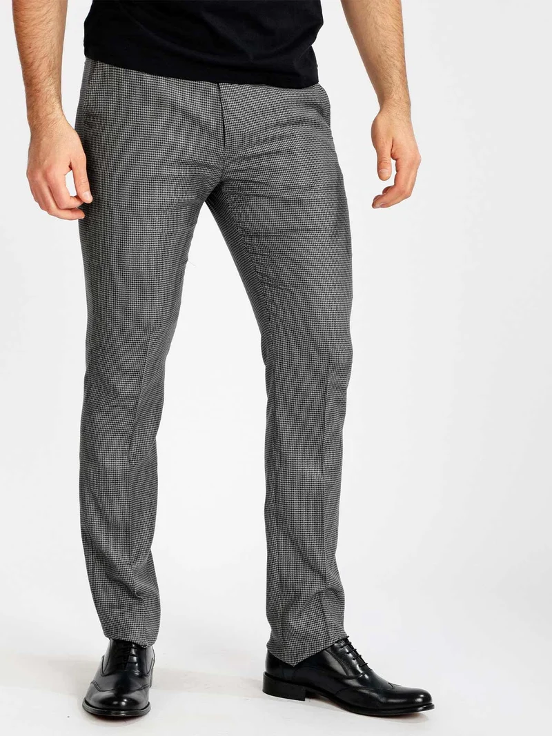 Completo elegante da uomo principe di galles - grigio scuro