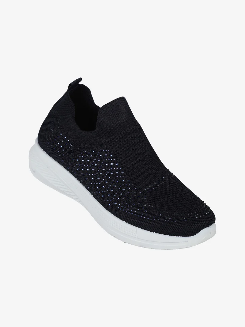 Sneakers donna slip on con strass - blu scuro