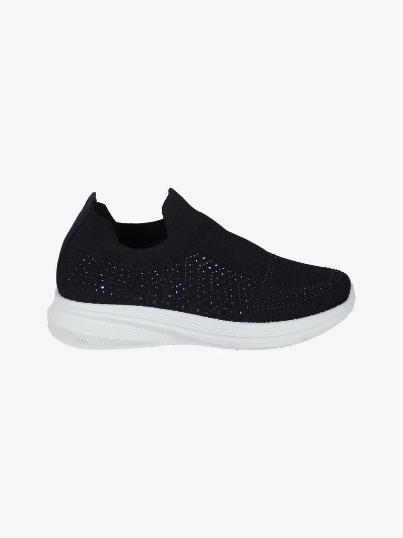 Sneakers donna slip on con strass - blu scuro