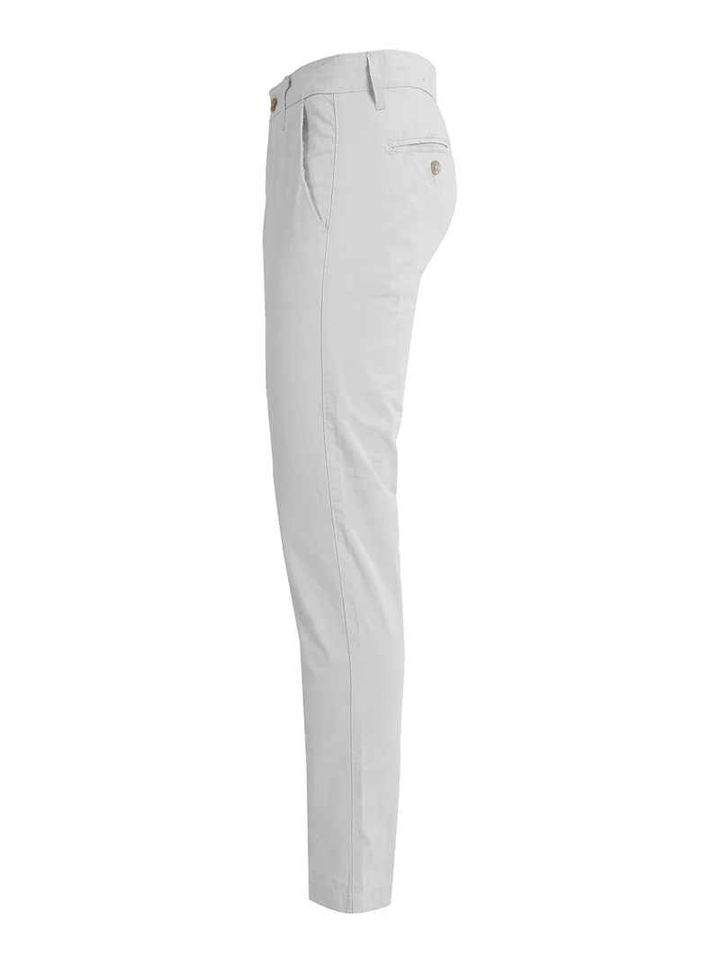 Pantaloni da uomo in cotone slim fit - bianco
