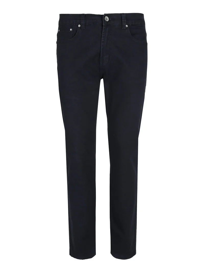Pantaloni da uomo regular fit in cotone taglie grandi - blu scuro