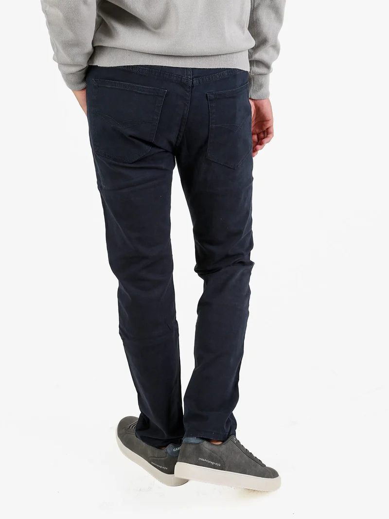 Pantaloni da uomo regular fit in cotone taglie grandi - blu scuro
