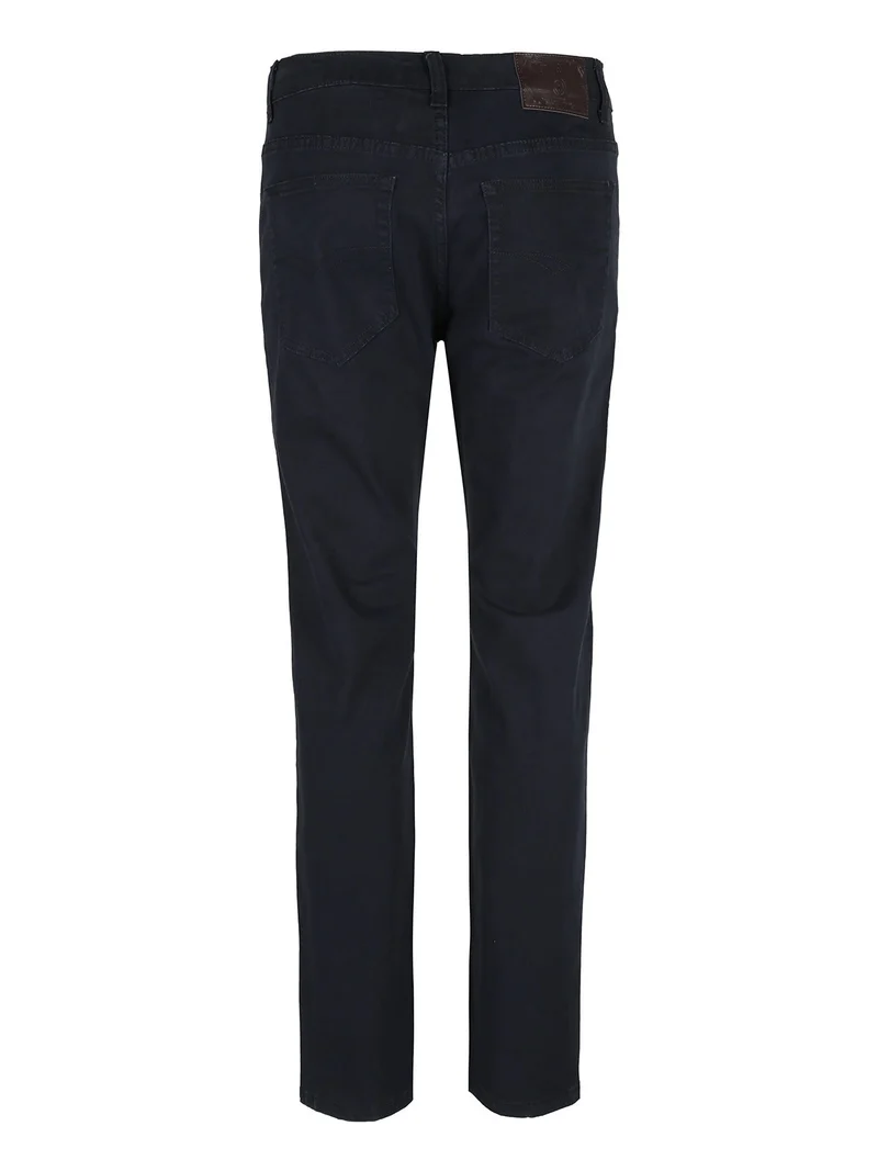 Pantaloni da uomo regular fit in cotone taglie grandi - blu scuro