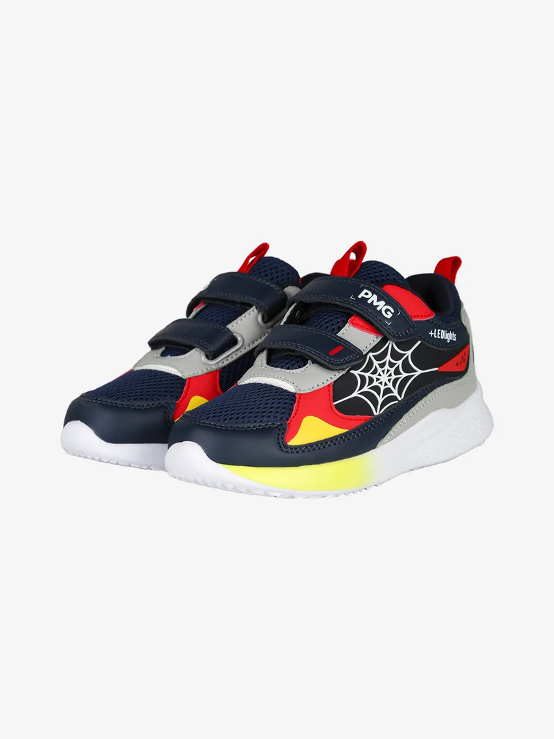 Sneakers da bambino con luci e strappi - multicolore