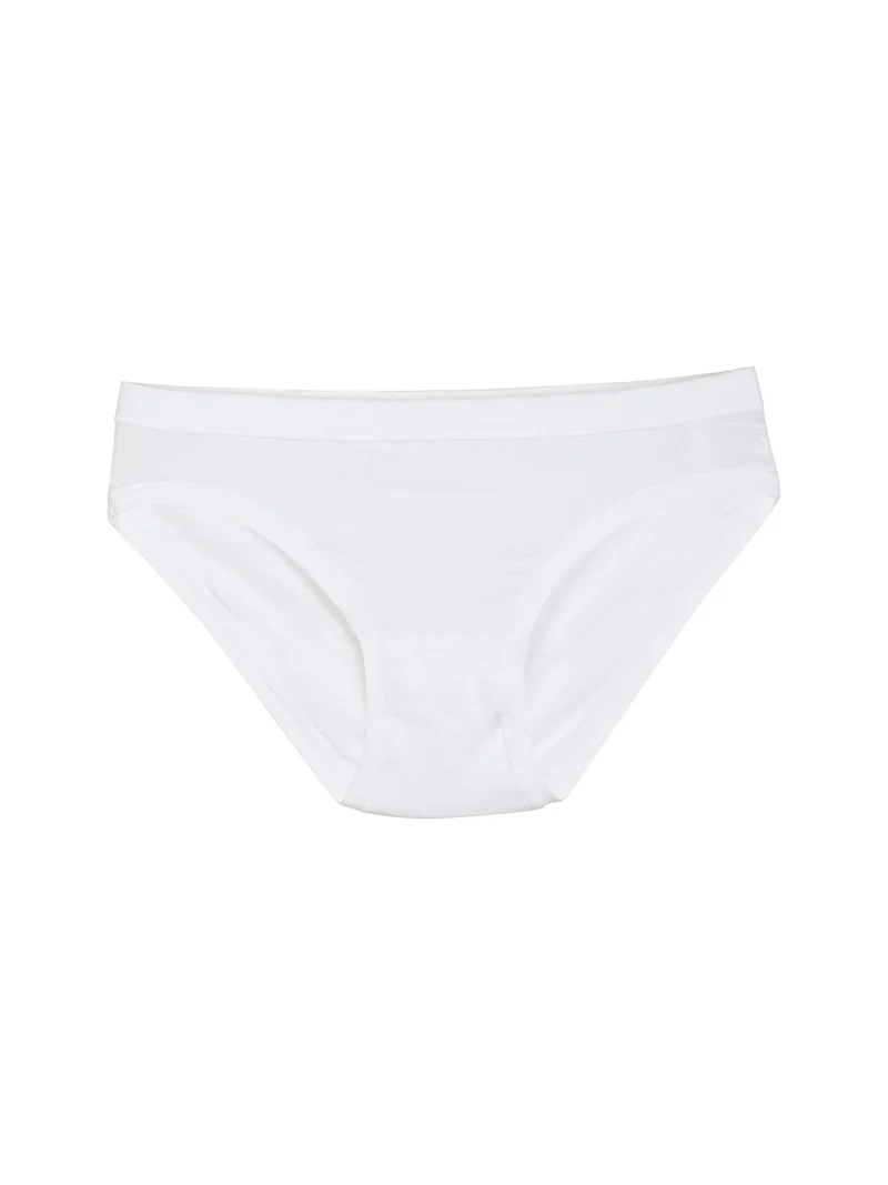 Confezione da 3 mini slip da donna in cotone bielastico - bianco