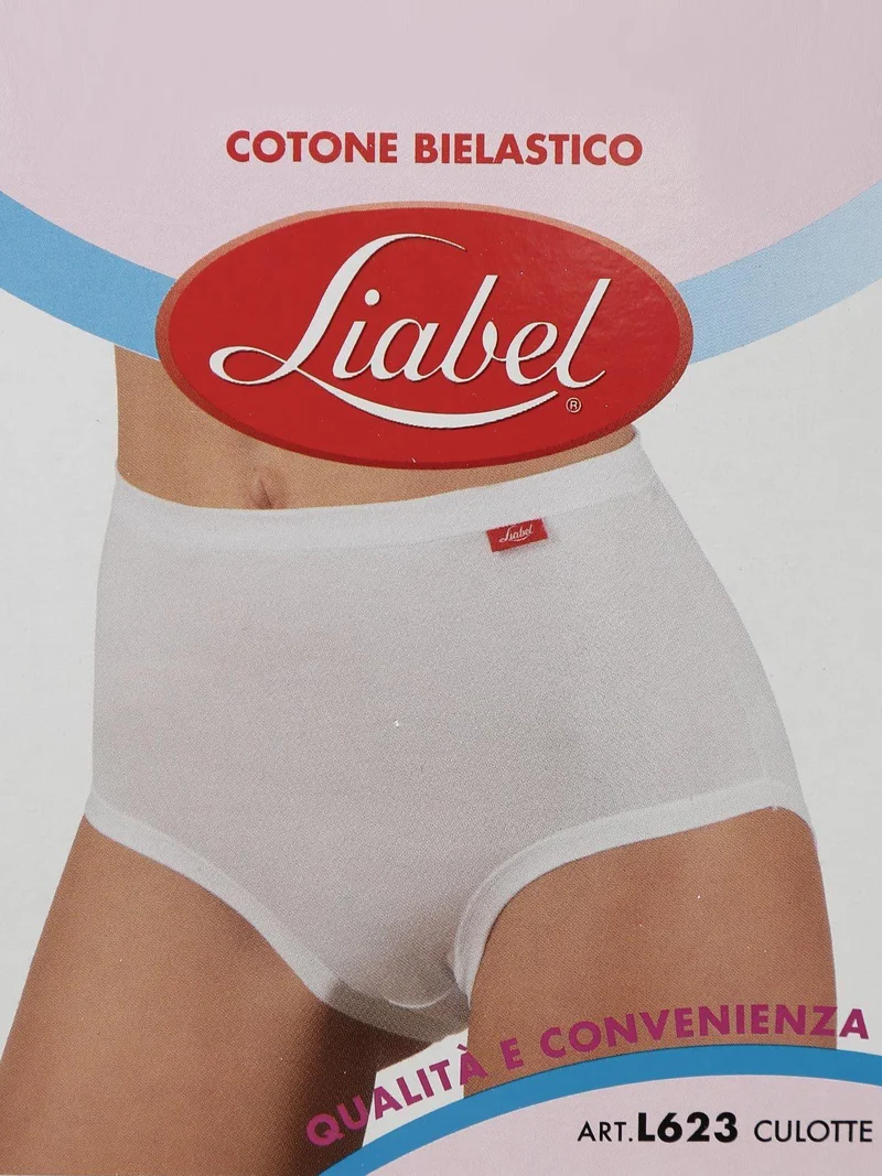 Slip culotte in cotone bielastico - bianco