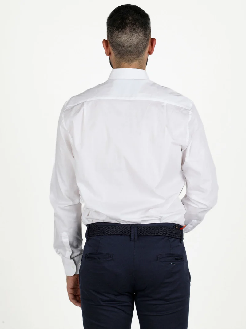 Camicia da uomo a maniche lunghe regular fit - bianco