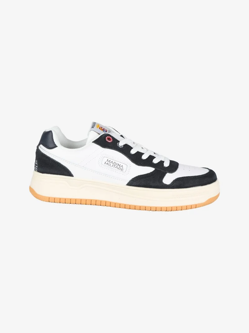 Sneakers basse in pelle da uomo - blu