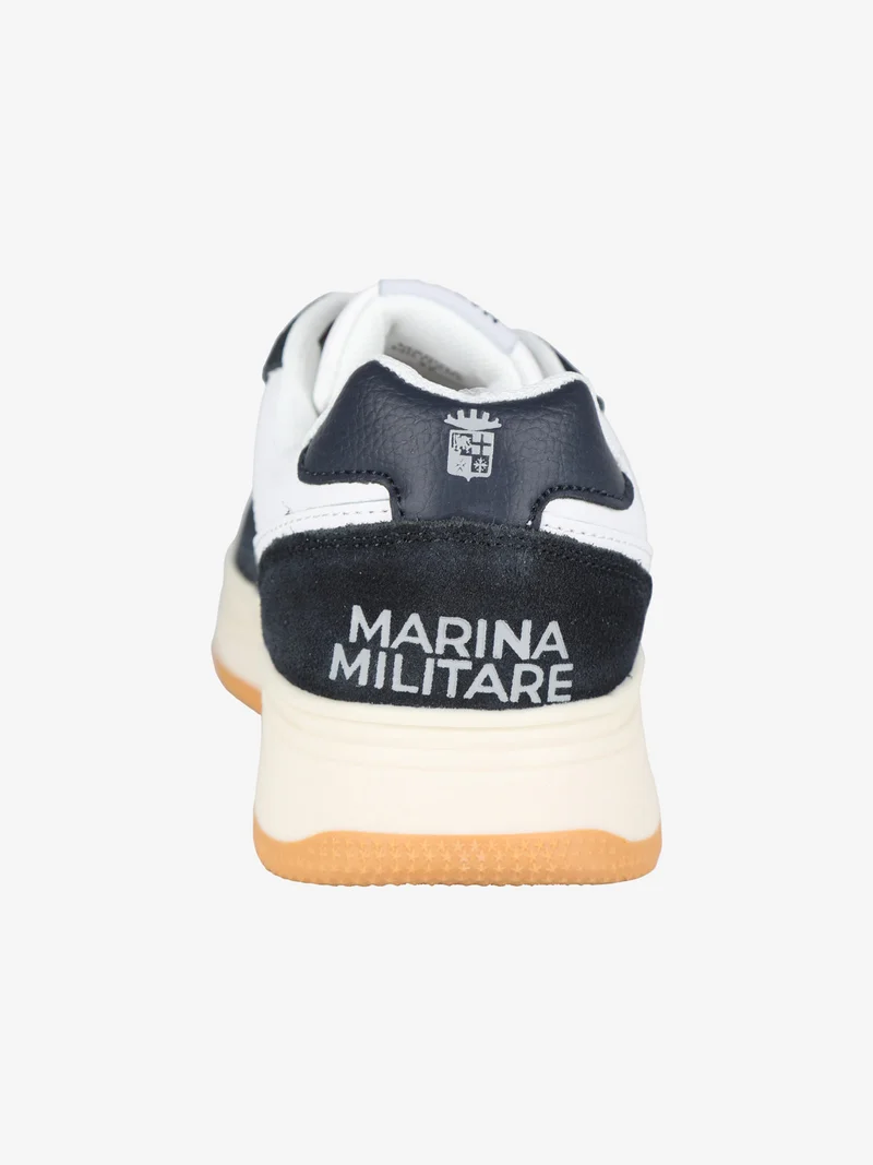 Sneakers basse in pelle da uomo - blu