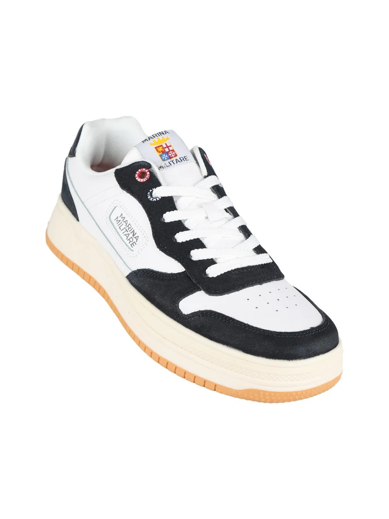 Sneakers basse in pelle da uomo - blu