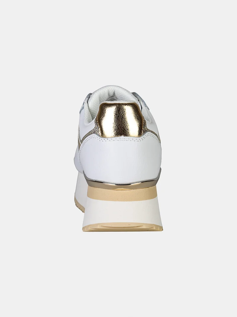 LOTUS Sneakers donna in pelle con platform - oro
