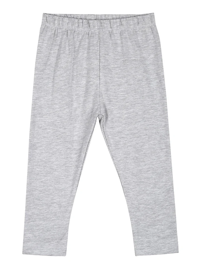 Completo 2 pezzi da neonata con maglietta e leggings - grigio