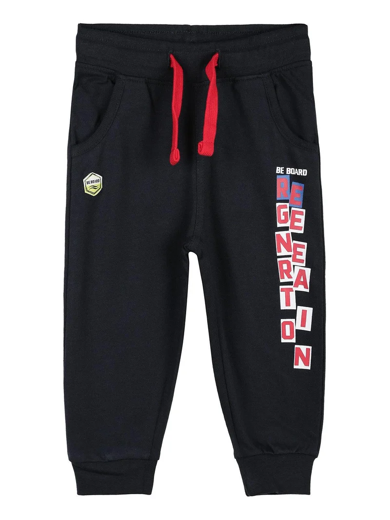 Pantaloni tuta da neonato con polsini - blu scuro
