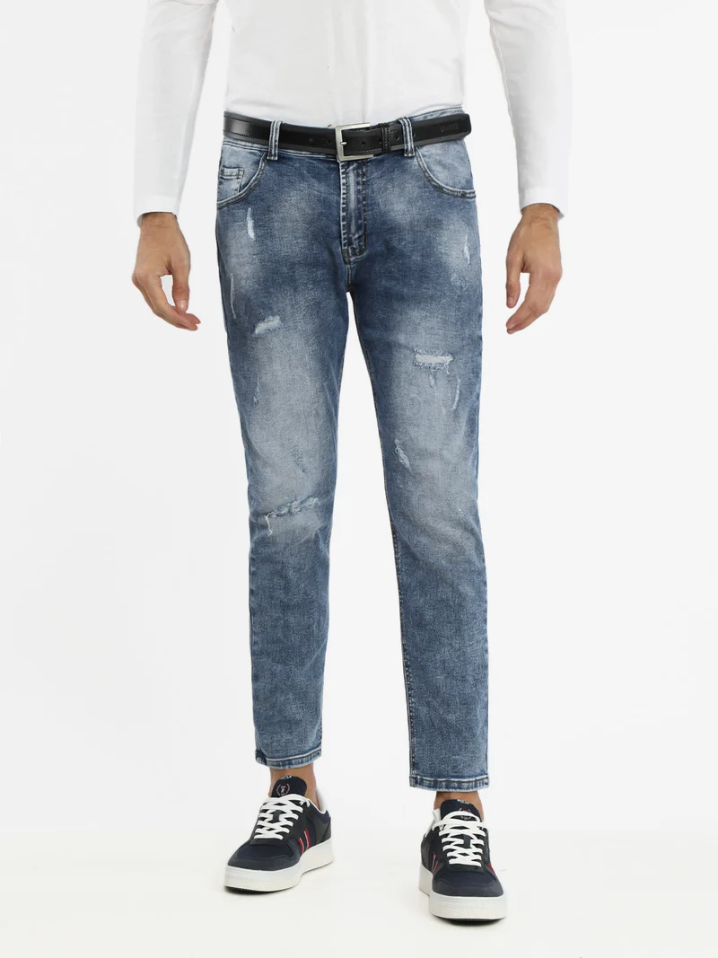 Jeans da uomo slim fit con strappi - jeans
