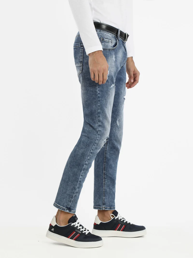 Jeans da uomo slim fit con strappi - jeans