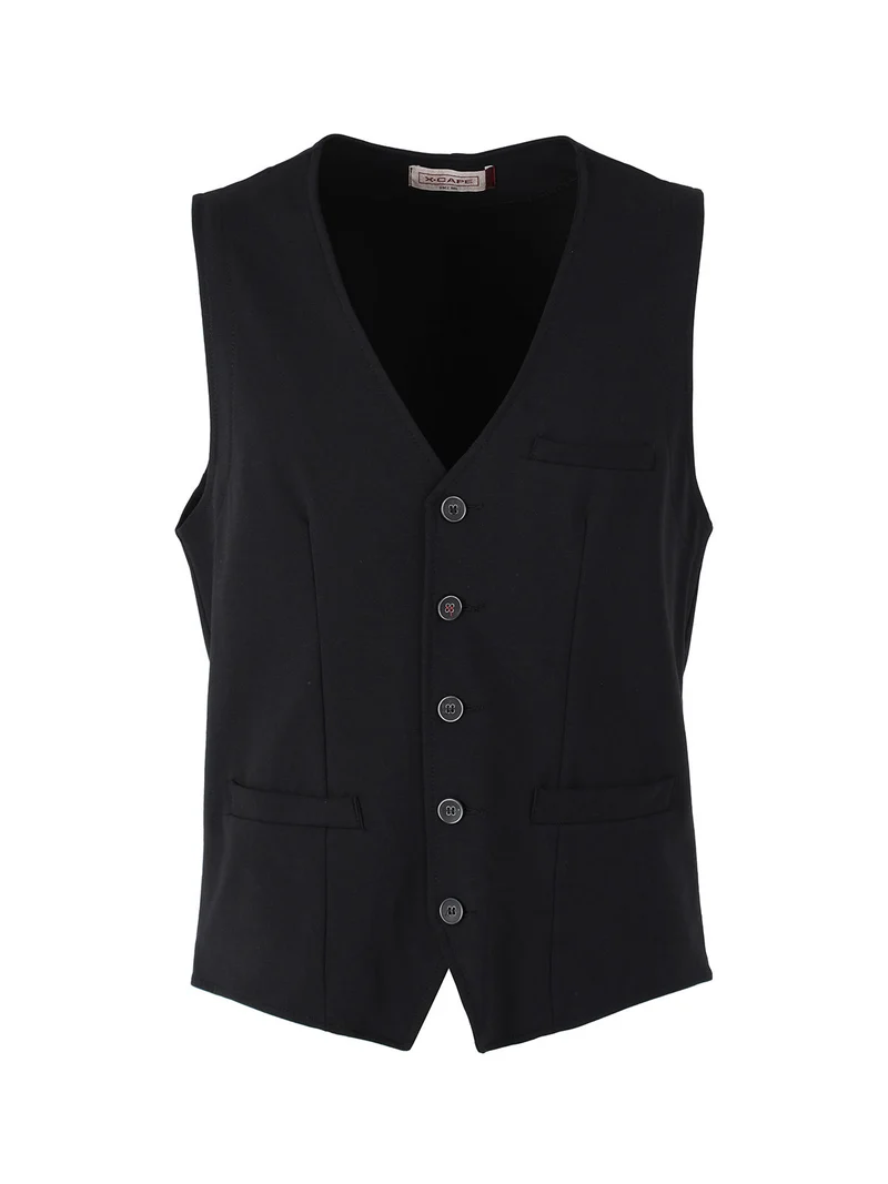 Gilet da uomo in felpa - nero