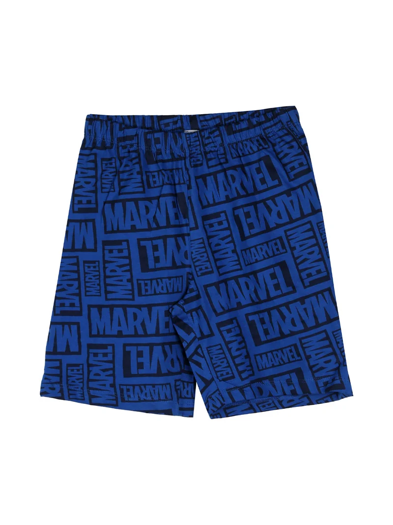 Pigiama corto da bambino in cotone con stampe - blu