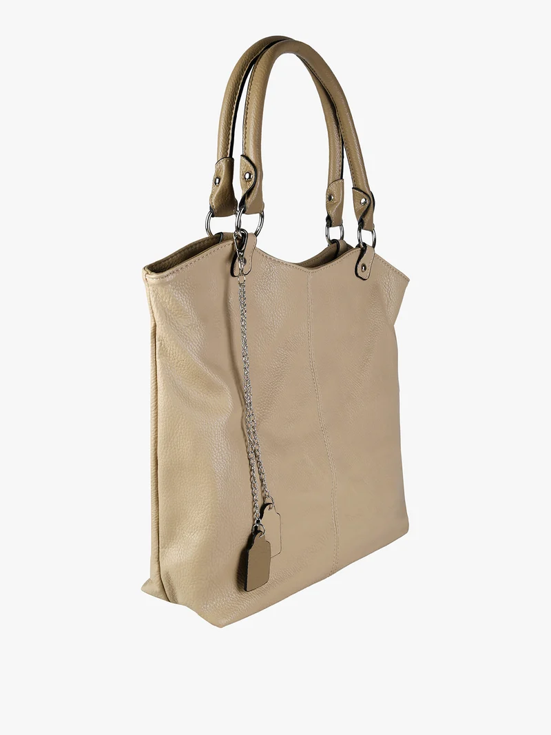 Borsa a spalla da donna in ecopelle - taupe