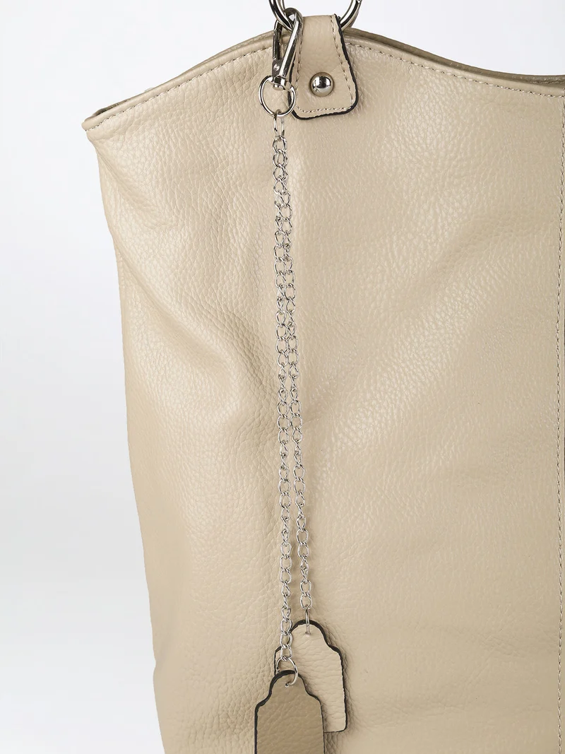 Borsa a spalla da donna in ecopelle - taupe