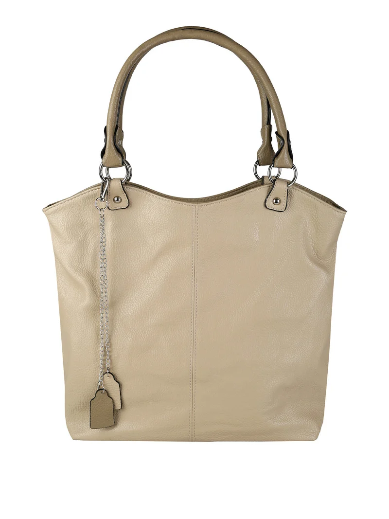 Borsa a spalla da donna in ecopelle - taupe