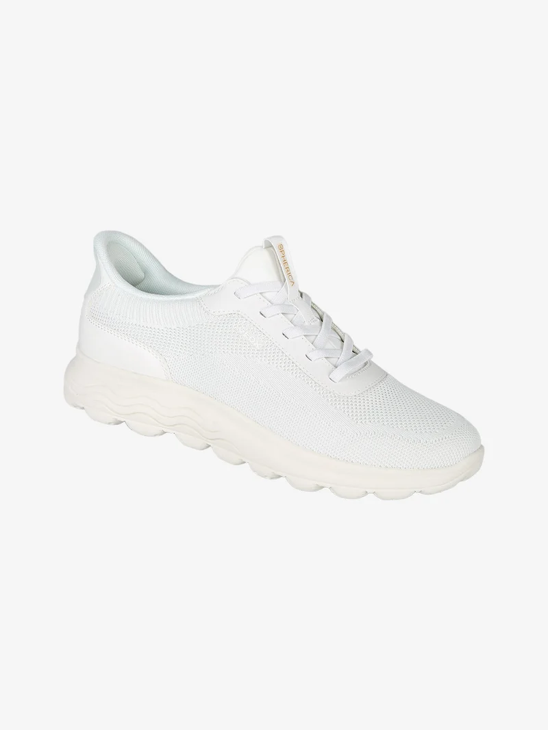D SPHERICA PLUS Sneakers donna con lacci elastici - bianco