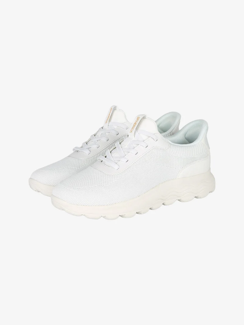 D SPHERICA PLUS Sneakers donna con lacci elastici - bianco