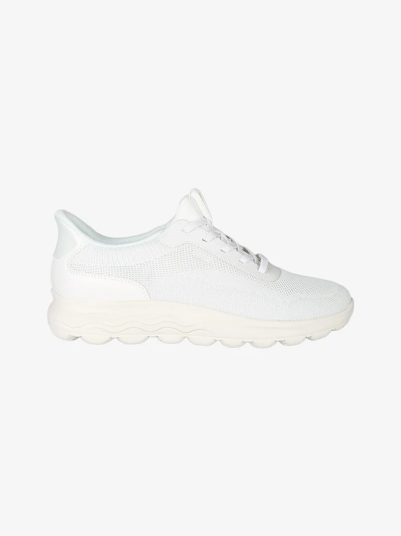 D SPHERICA PLUS Sneakers donna con lacci elastici - bianco