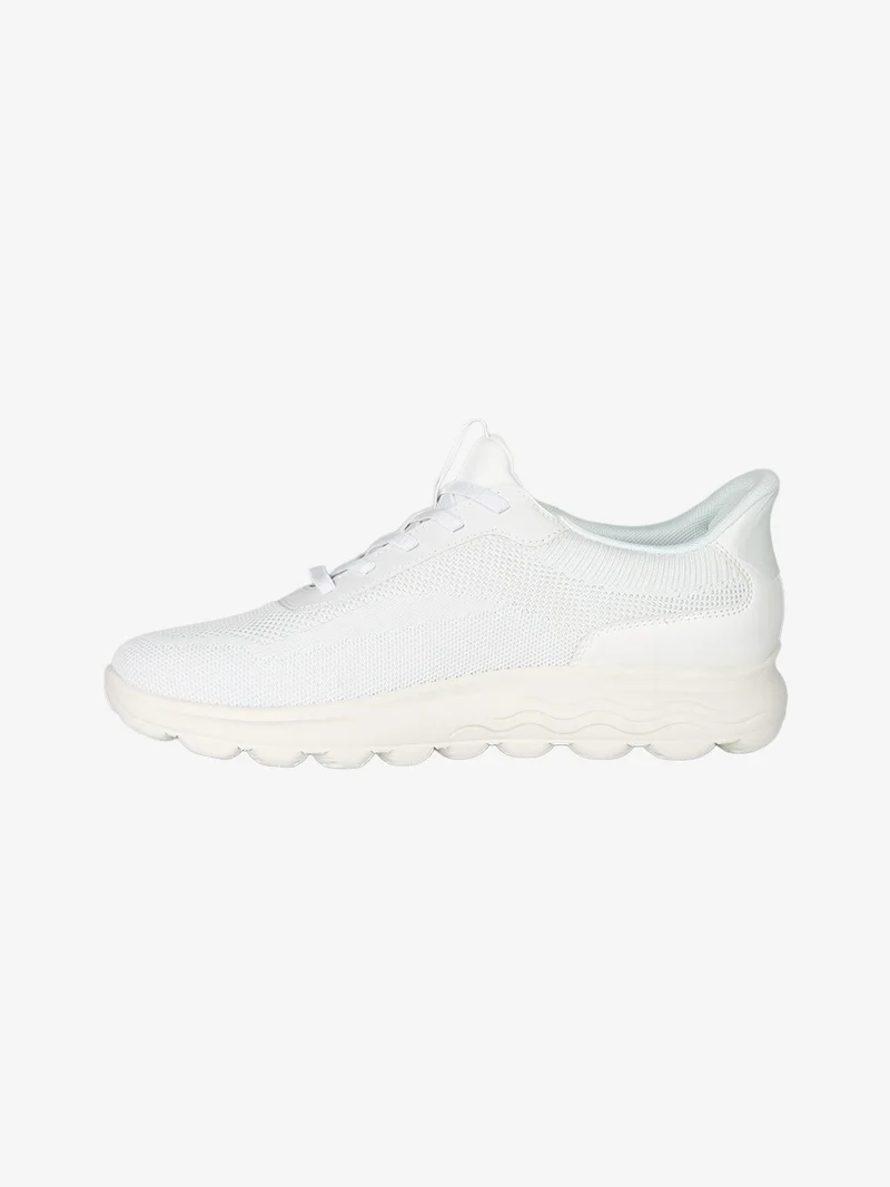 D SPHERICA PLUS Sneakers donna con lacci elastici - bianco