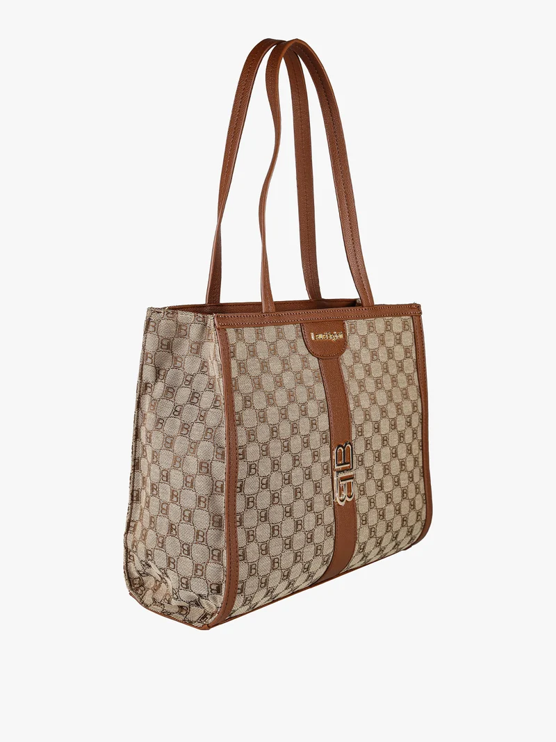 Borsa donna tote con doppi manici - marrone