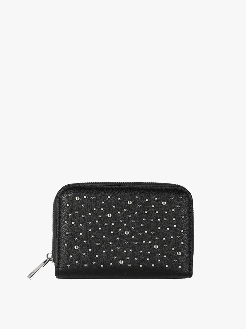 Portafoglio donna con borchie - nero
