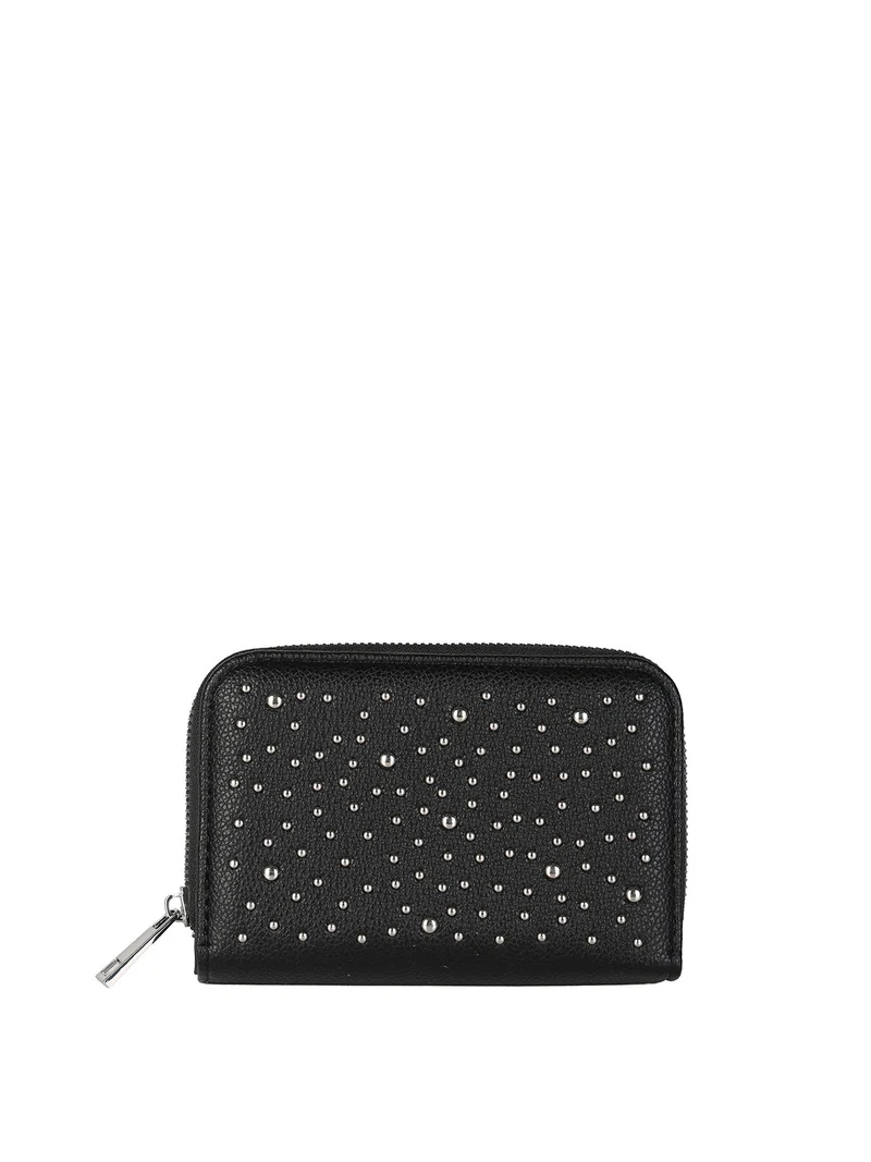 Portafoglio donna con borchie - nero
