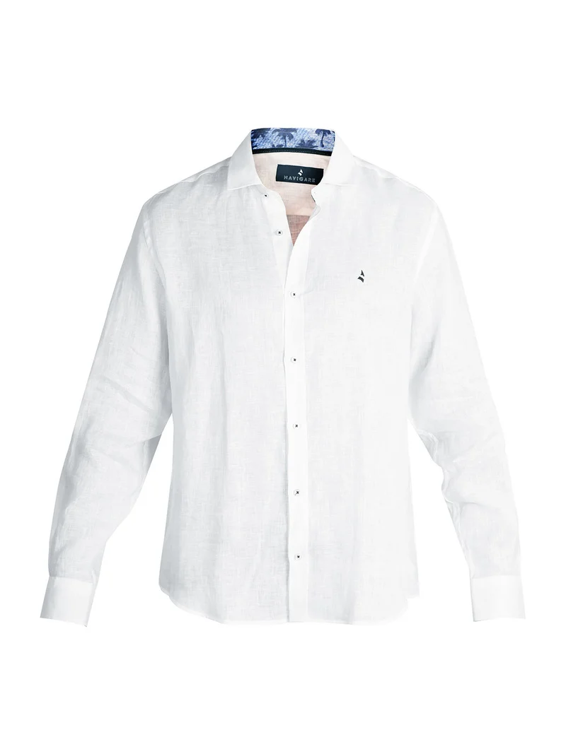 Camicia uomo in lino - bianco