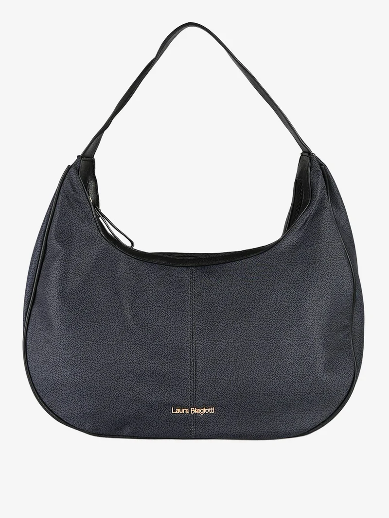 Borsa donna hobo in tessuto impermeabile - nero