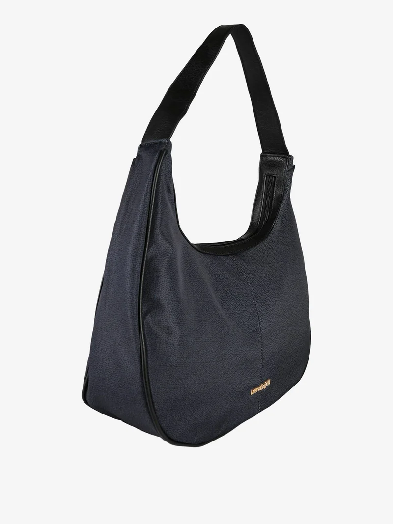 Borsa donna hobo in tessuto impermeabile - nero