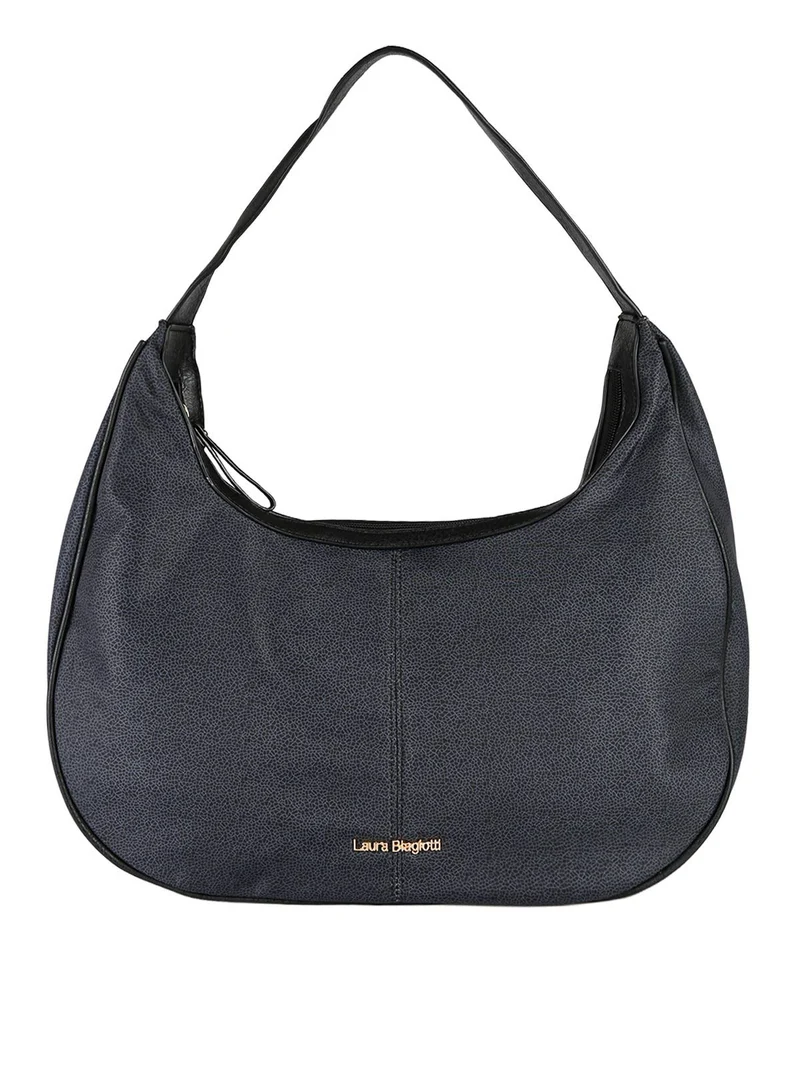 Borsa donna hobo in tessuto impermeabile - nero
