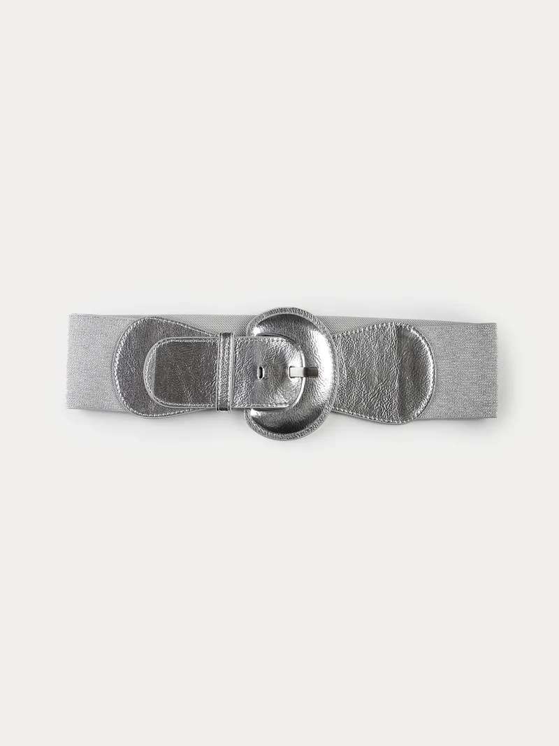 Cintura stringivita elasticizzata - argento