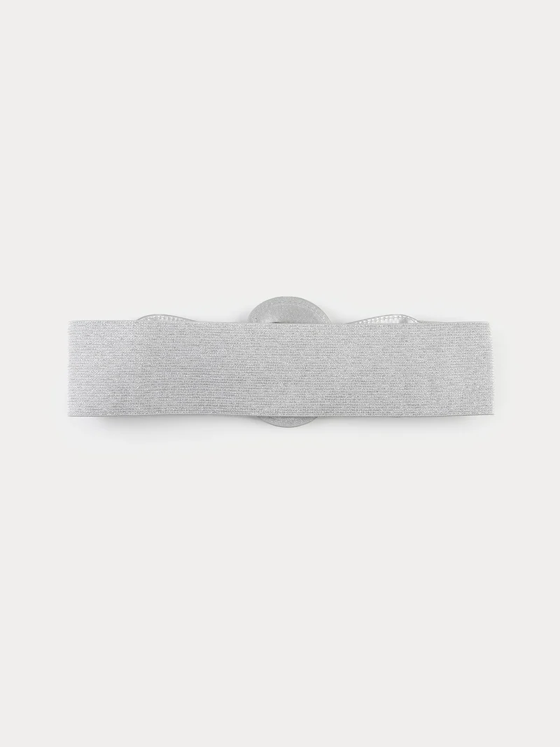 Cintura stringivita elasticizzata - argento