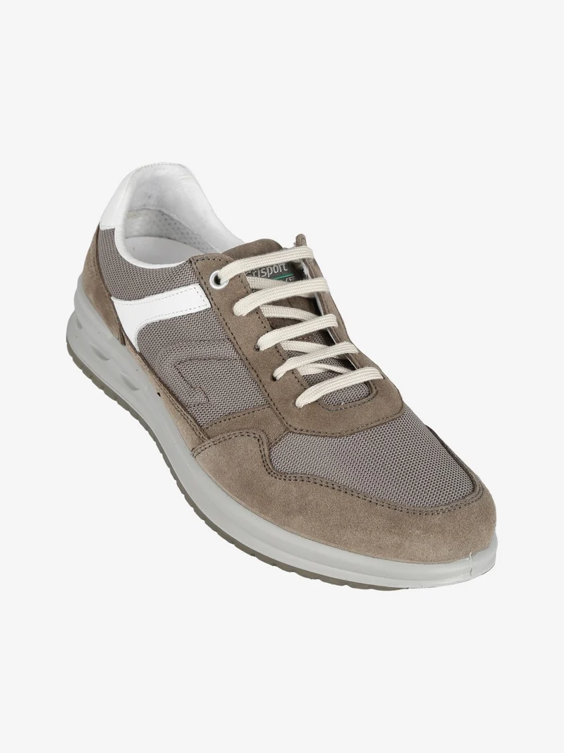 VESUVIO Sneakers in pelle stringate da uomo - taupe