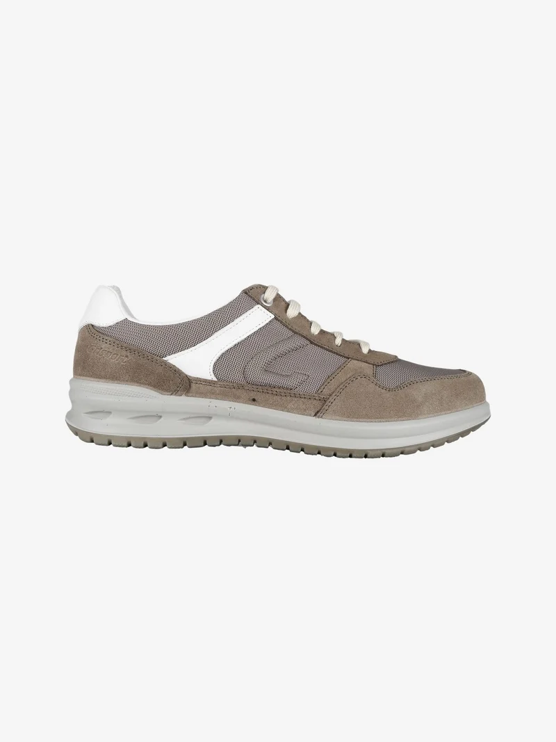 VESUVIO Sneakers in pelle stringate da uomo - taupe