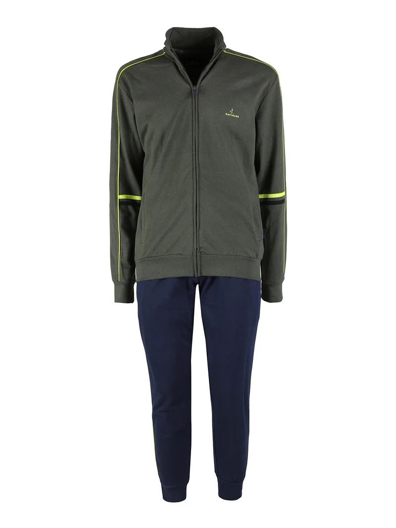 Completo tuta da uomo 2 pezzi con zip - militare