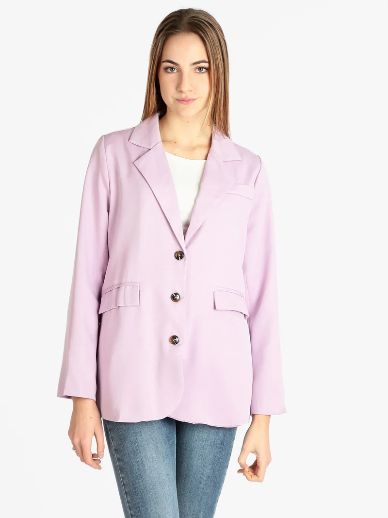 Blazer donna con bottoni - lilla