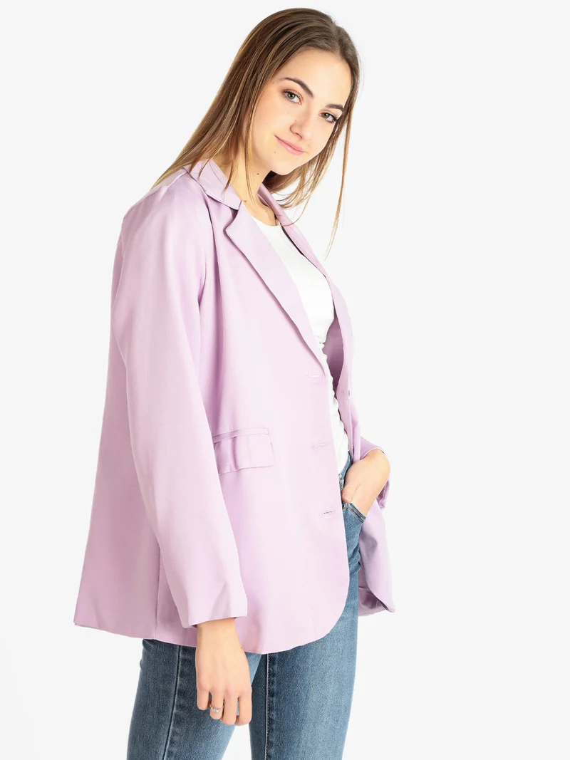 Blazer donna con bottoni - lilla