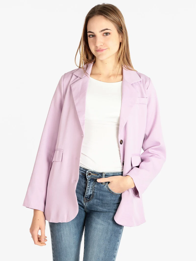 Blazer donna con bottoni - lilla